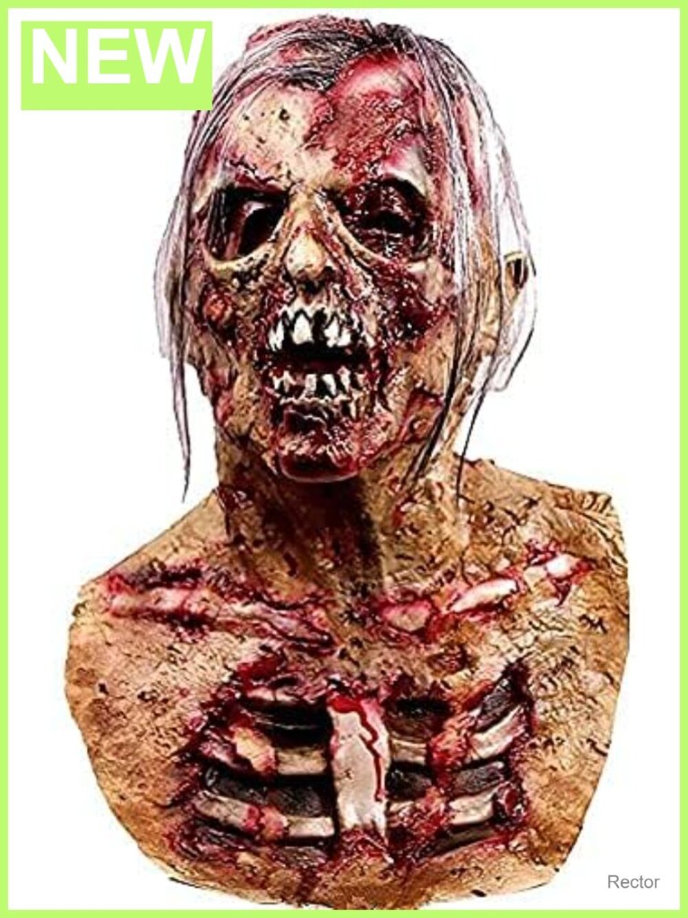 Scary Zombie Head Mask Latex Adult Horror Halloween Costume Prop